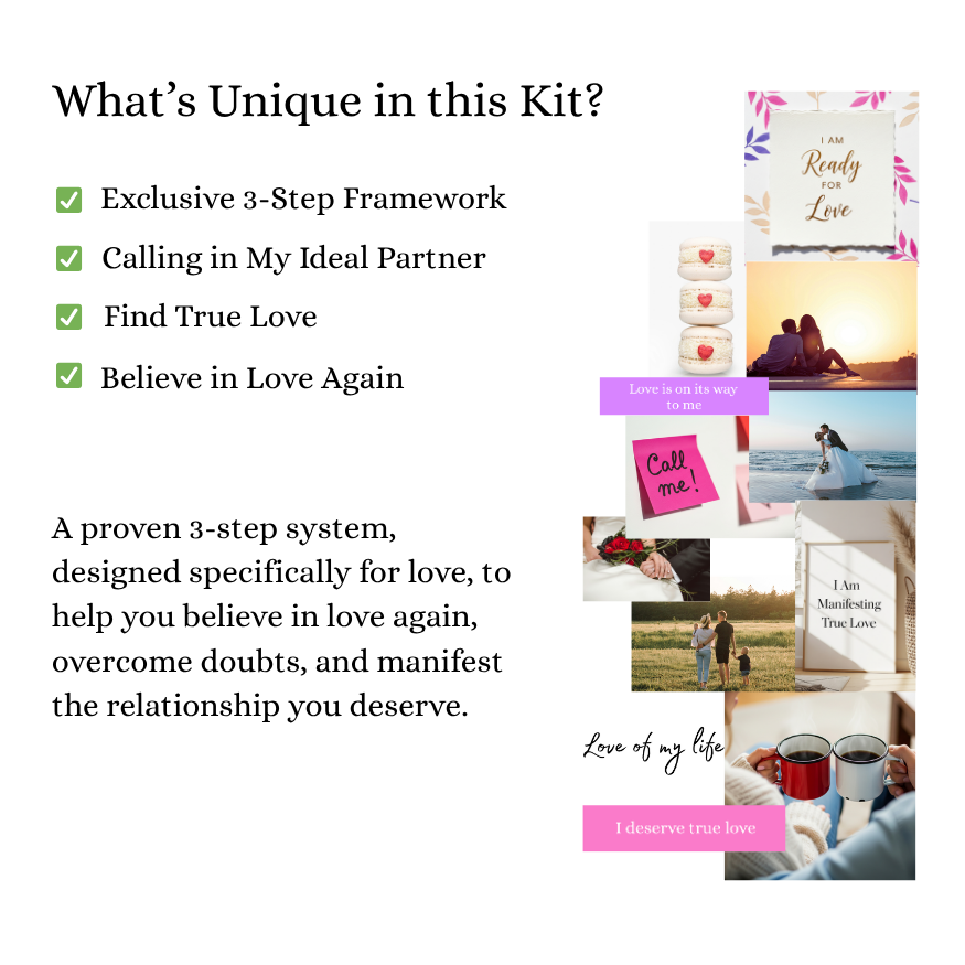 Love & Relationships Vision Board Kit - Vibrant Colors - Image 2